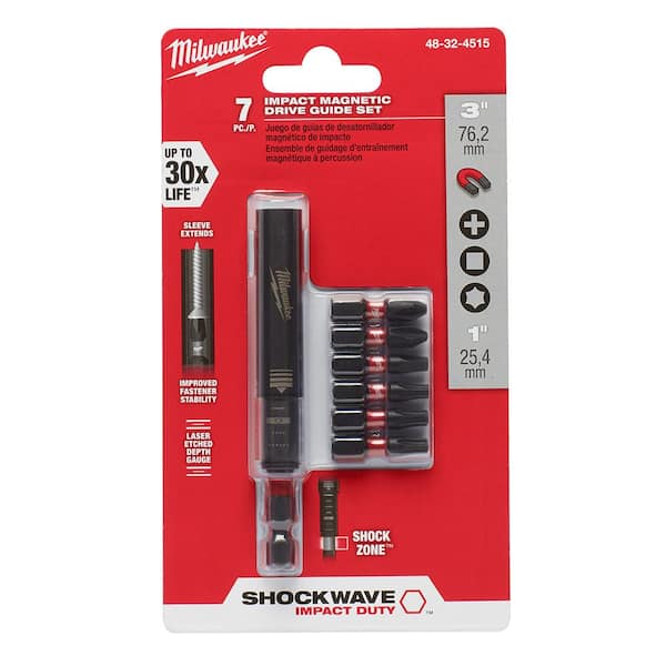 Milwaukee SHOCKWAVE Impact Duty Alloy Steel Magnetic Drive Guide Set (7-Piece)