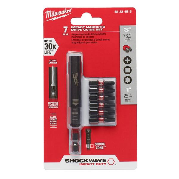 Milwaukee 48-32-4516 4-Inch SHOCKWAVE Magnetic Impact Hex Drive Bit Guide – NEW