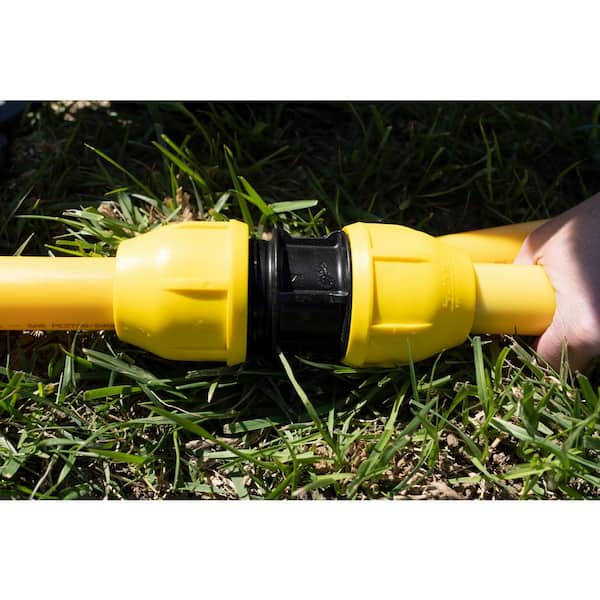 1-1/4 in. Underground Yellow Poly Gas Pipe Coupler SDR10