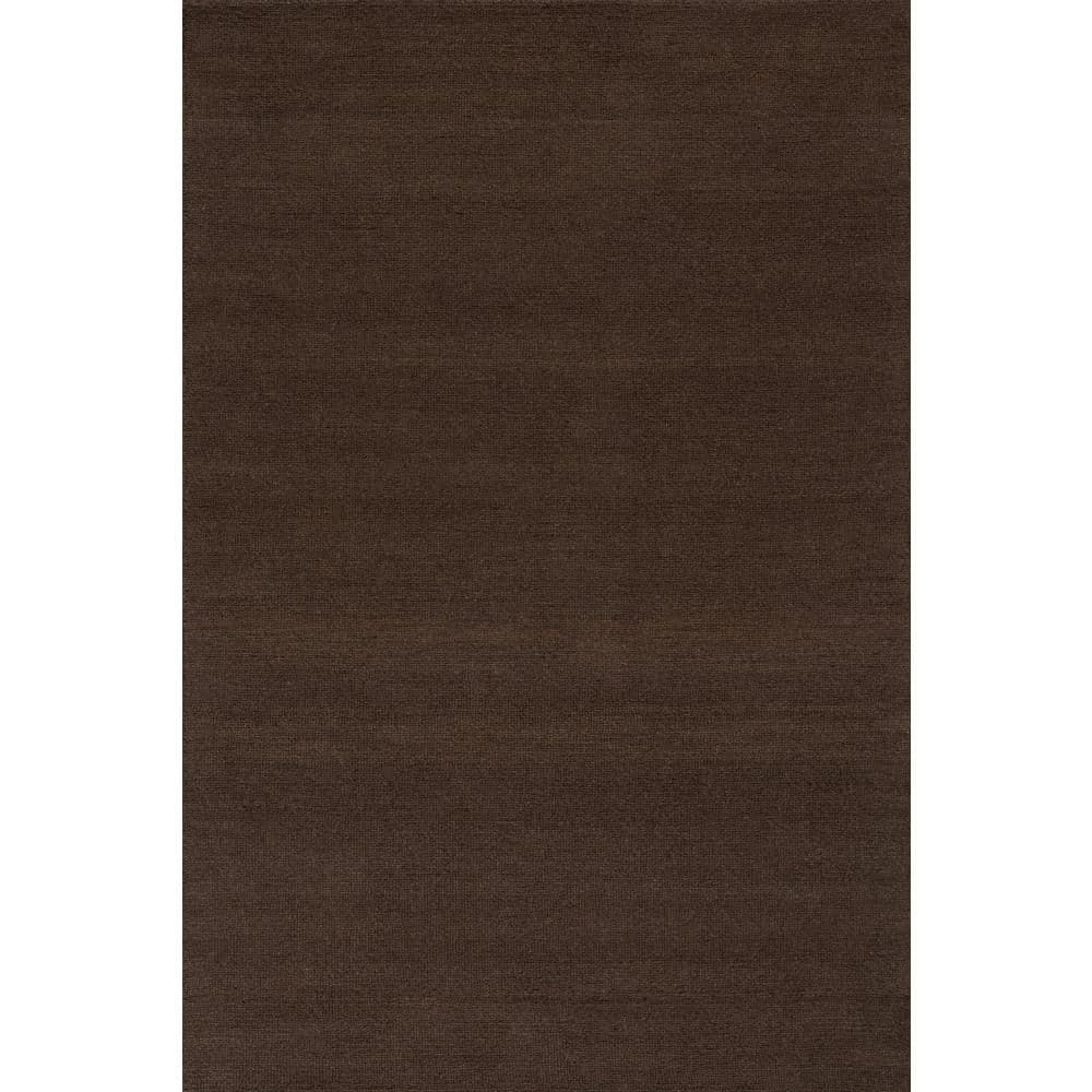 Nate Berkus x Rugs Hollis Solid Wool Cozy Dark Brown 9 ft. x 12 ft. Indoor Area Rug price history on PriceWatchPro