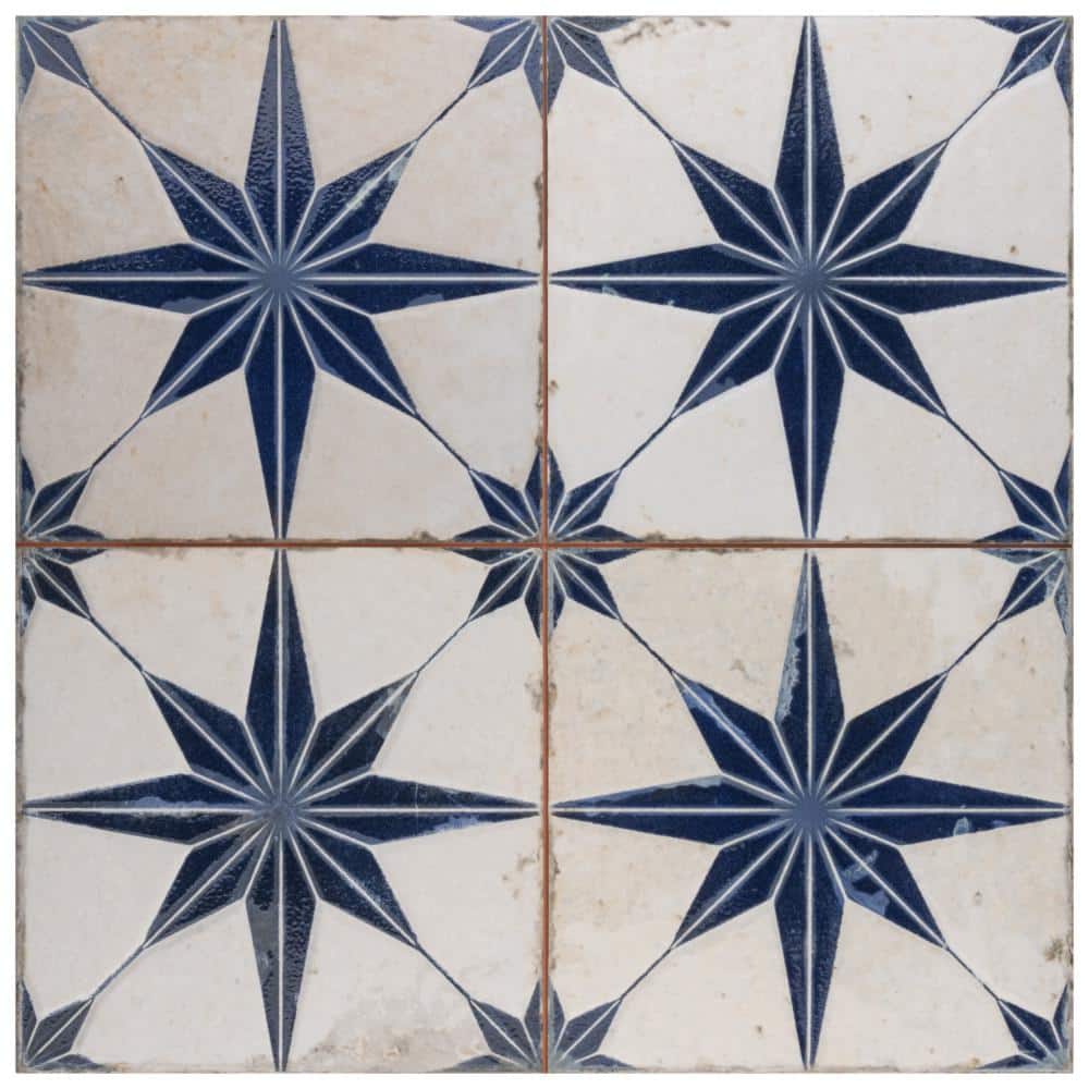 Kings Star Luxe Blue 8 in. x 8 in. Ceramic Floor and Wall Take Home Tile Sample price history on PriceWatchPro