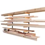 12 in. 6-Shelf Powder-Coated Steel Wood Rack Storage System Kit