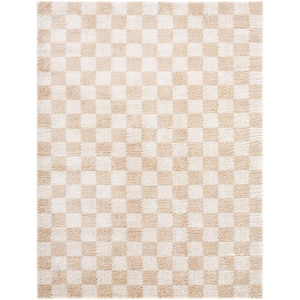 Fossay Shag Beige 7 ft. x 9 ft. Modern Indoor Area Rug