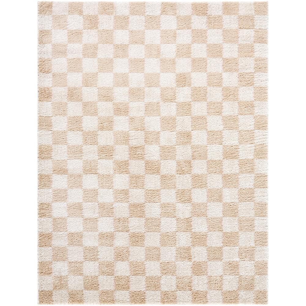 Fossay Shag Beige 8 ft. x 10 ft. Modern Indoor Area Rug price history on PriceWatchPro