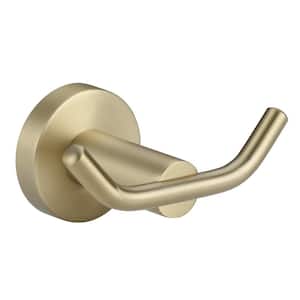 Double Robe Hook 304 Stainless Steel in Brushed Gold