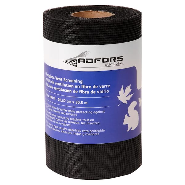 8 in. x 100 ft. Charcoal Fiberglass Vent Mesh