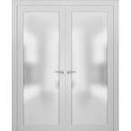 Sartodoors 2166 84 in. x 84 in. 1 Panel White Finished Pine Wood ...