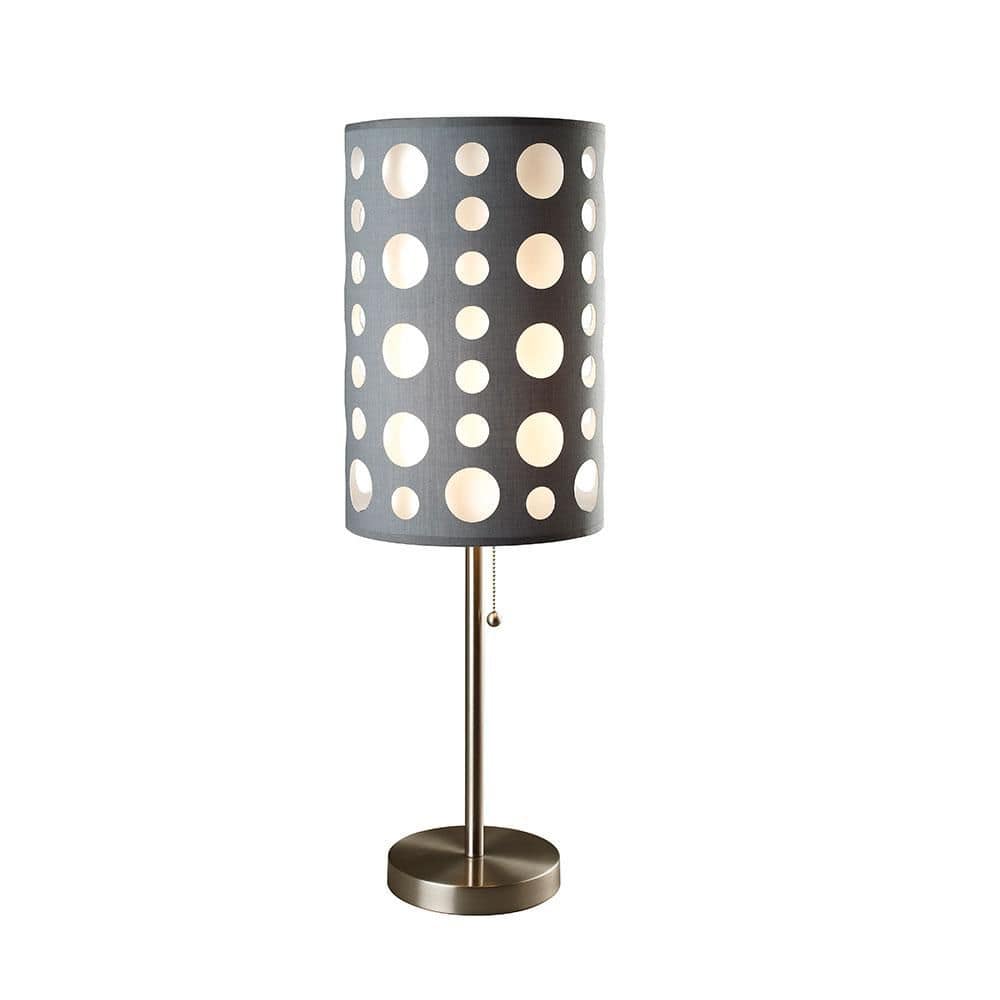 30 in. Gray Lighting Retro Dual Shade Table Lamp, Fabric Outer Shade and Color Inner Shade for Living Rooms or Bedrooms price history on PriceWatchPro