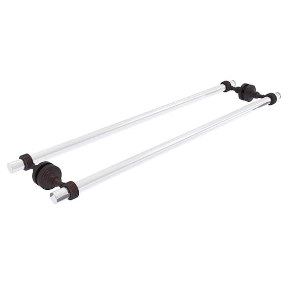 Allied Brass Pacific Grove Collection 30 in. Over-the-door Double Towel Bar in Venetian Bronze with Groovy Accents