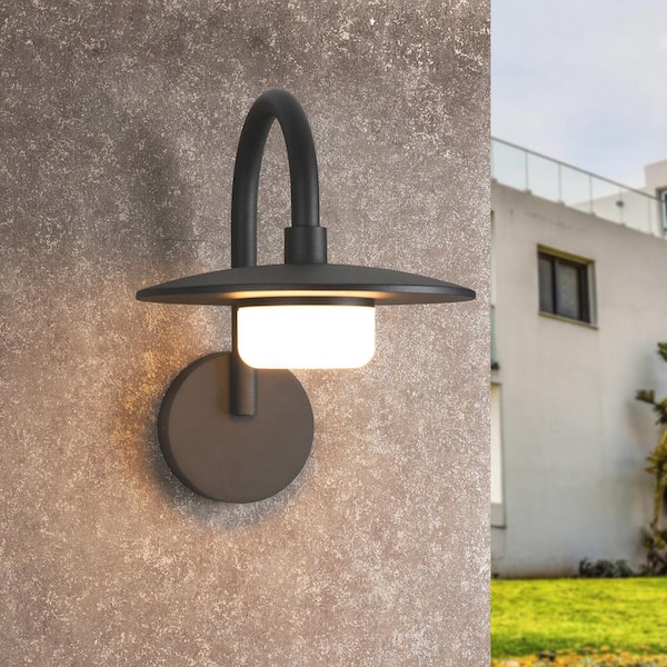 Sunpez 12.2 in. H Gray Outdoor Wall Light Sconce Barn with LED Bulb