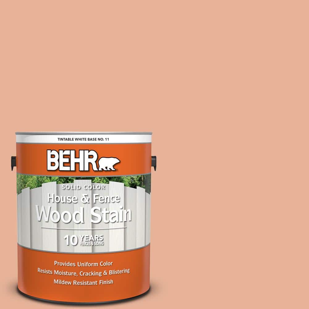 1 gal. #M210-4 Peach Shortcake Solid Color House and Fence Exterior Wood St