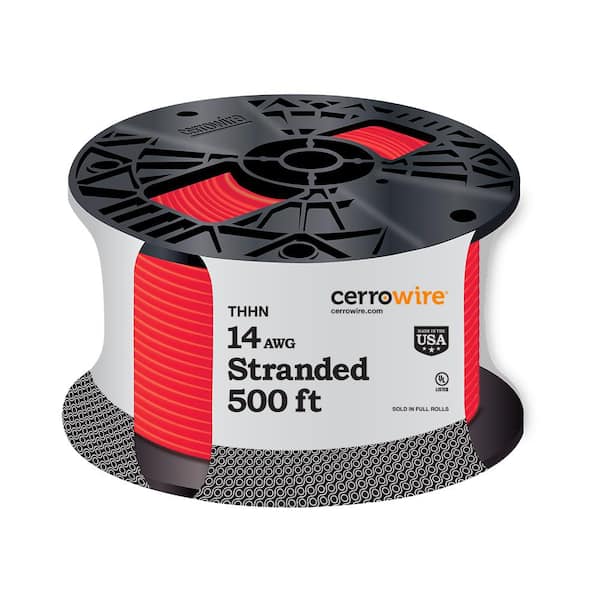 Cerrowire 500 ft. 14 Gauge Red Stranded Copper THHN Wire