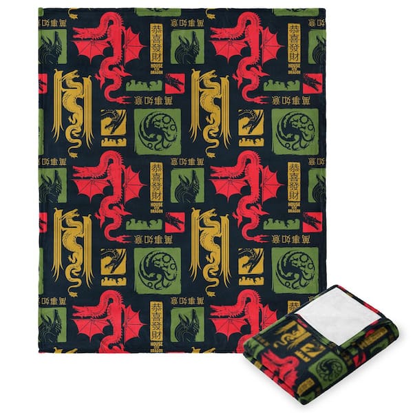 THE NORTHWEST GROUP WB Game of Thrones Year of the Dragon Dragon Pattern Silk Touch Throw