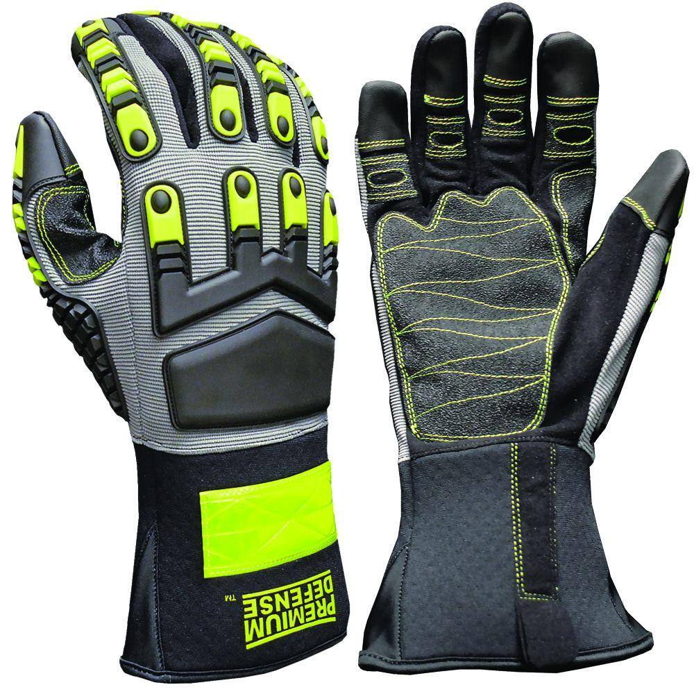 Premium Defense Work Gloves, Cut-Resistant, Touchscreen, Gray, Men's Large