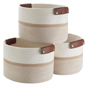 3-Pack Cotton Rope Storage Baskets