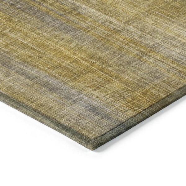 Chocolate 10 ft. x 14 ft. Woven Striped Rectangle Indoor/Outdoor Area Rug