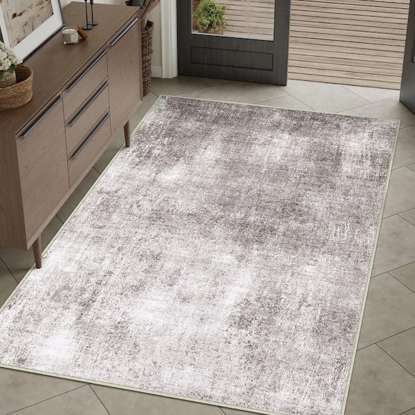 Tide Gray 5 ft. x 7 ft. Modern Abstract Area Rug