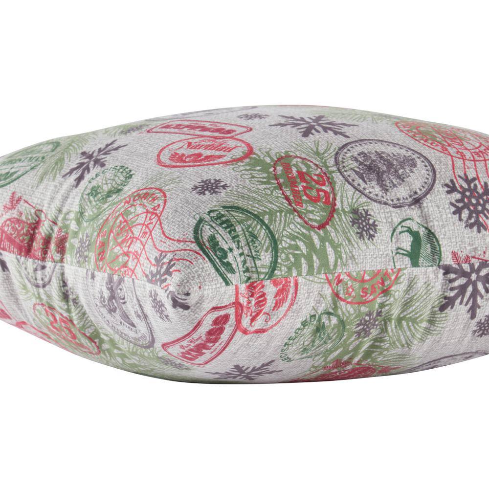 Holiday Workshop Print 18" Square Cotton Throw Pillow