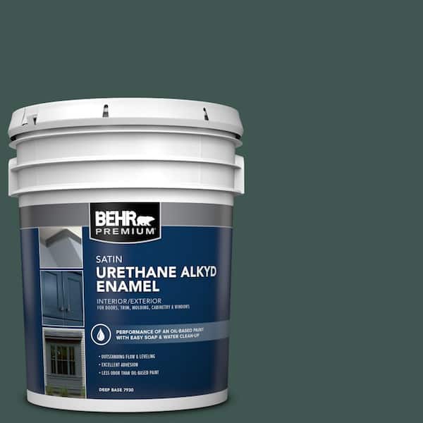 5 gal. Home Decorators Collection #HDC-CL-21A Dark Everglade Urethane Alkyd Satin Enamel Interior/Exterior Paint