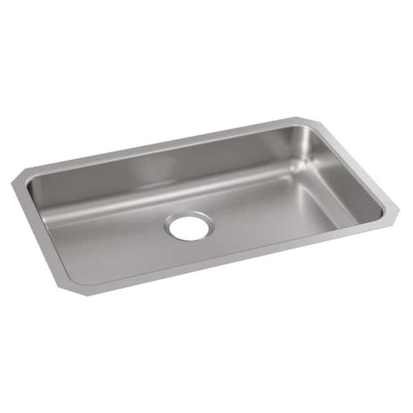Elkay Lustertone 30.5 in. Undermount Single Bowl Lustrous Satin Stainless Steel Kitchen Sink