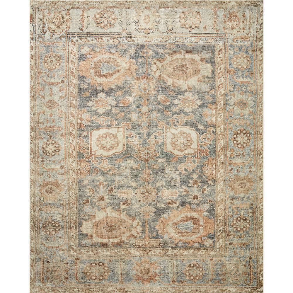 Margot Ocean/Spice 2 ft. 3 in. x 3 ft. 9 in. Bohemian Vintage Printed Plush Area Rug price history on PriceWatchPro