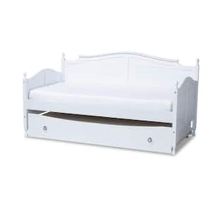 Mara White Twin Daybed with Trundle