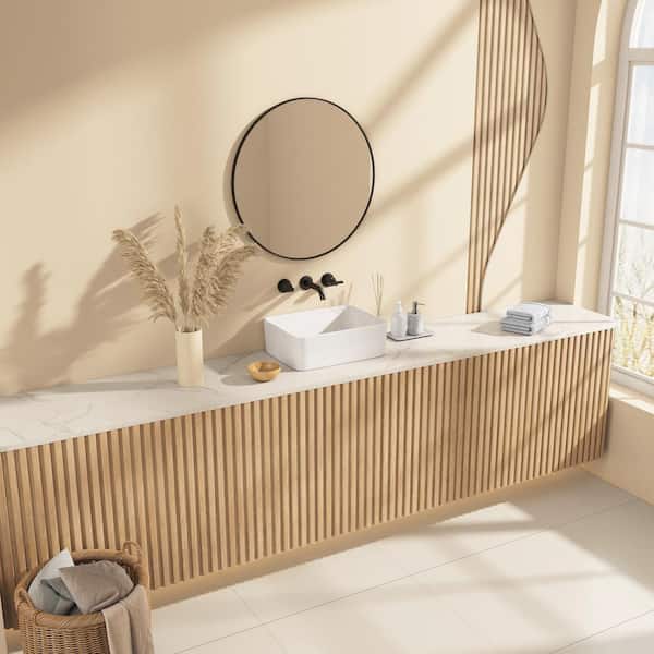 Eridanus Siena 16 in. W x 12 in. D Vessel Bathroom Sink in White