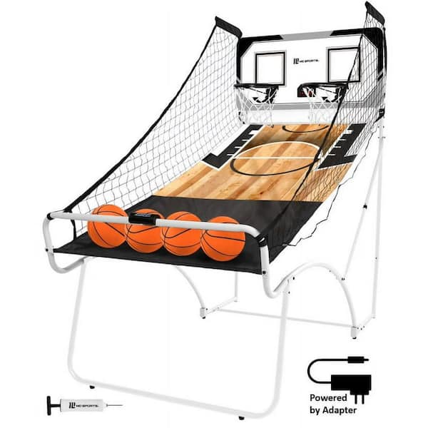 Basketball Arcade Game, 80.5 in. 2-Player EZ-Fold with Polycarbonate Backboard, LED Scorer, and Steel Frame