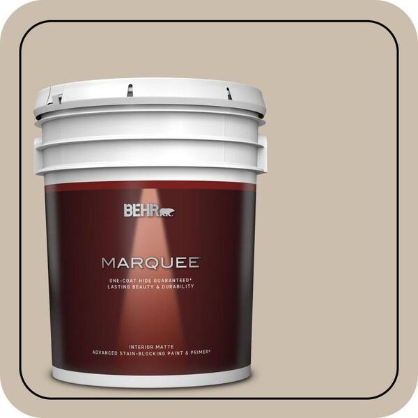 BEHR MARQUEE 5 gal. Home Decorators Collection #HDC-AC-10 Bungalow Beige Matte Interior Paint & Primer