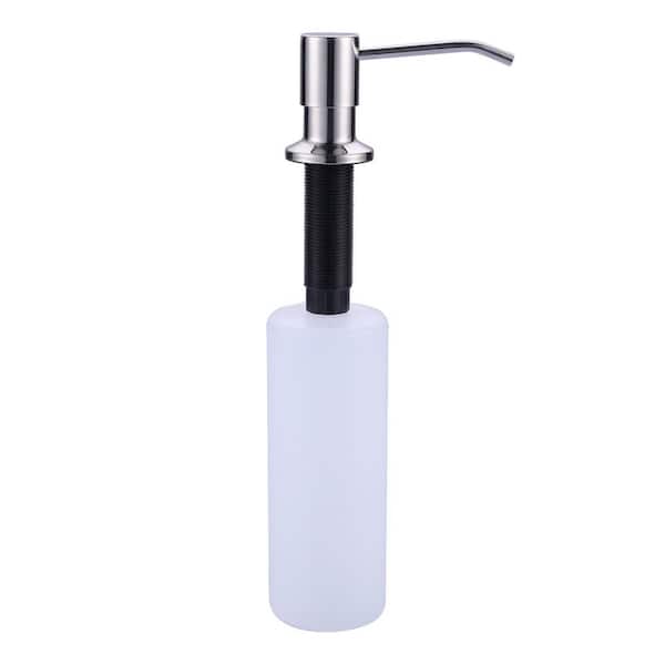 Built in Soap Dispenser Stainless Steel Countertop Pump Head with 17 oz. Liquid Bottle in Polished Chrome