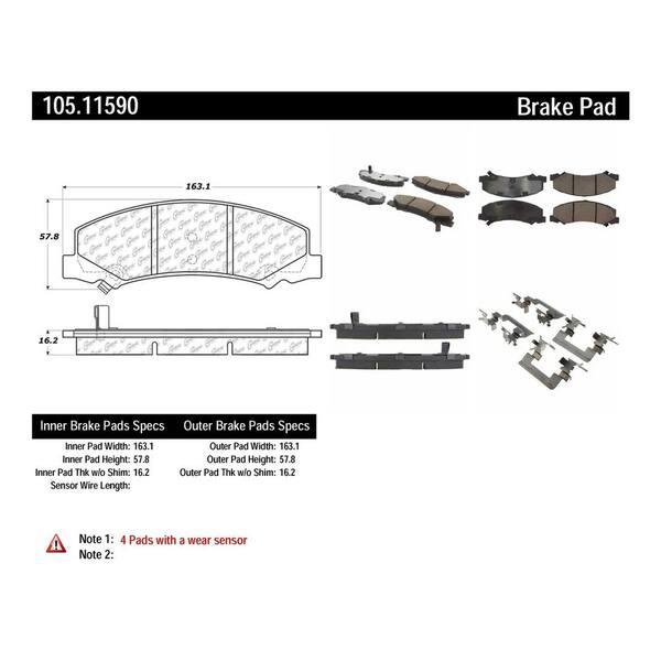 Centric Parts Disc Brake Pad Set