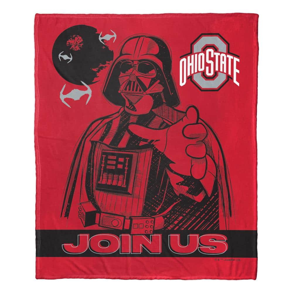 Star Wars Ohio State Red Polyester Throw Blanket