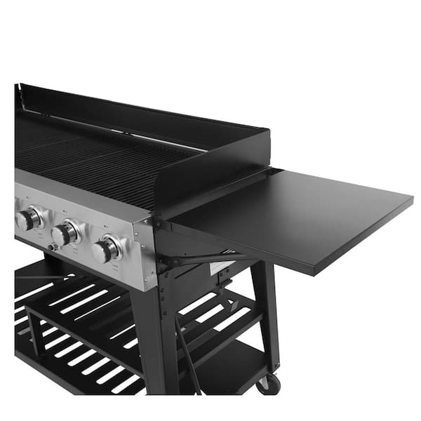 Royal Gourmet GB8000C 8-Burner Event Propane Gas Grill in Black with 2 Folding Side Tables with Cover - 2