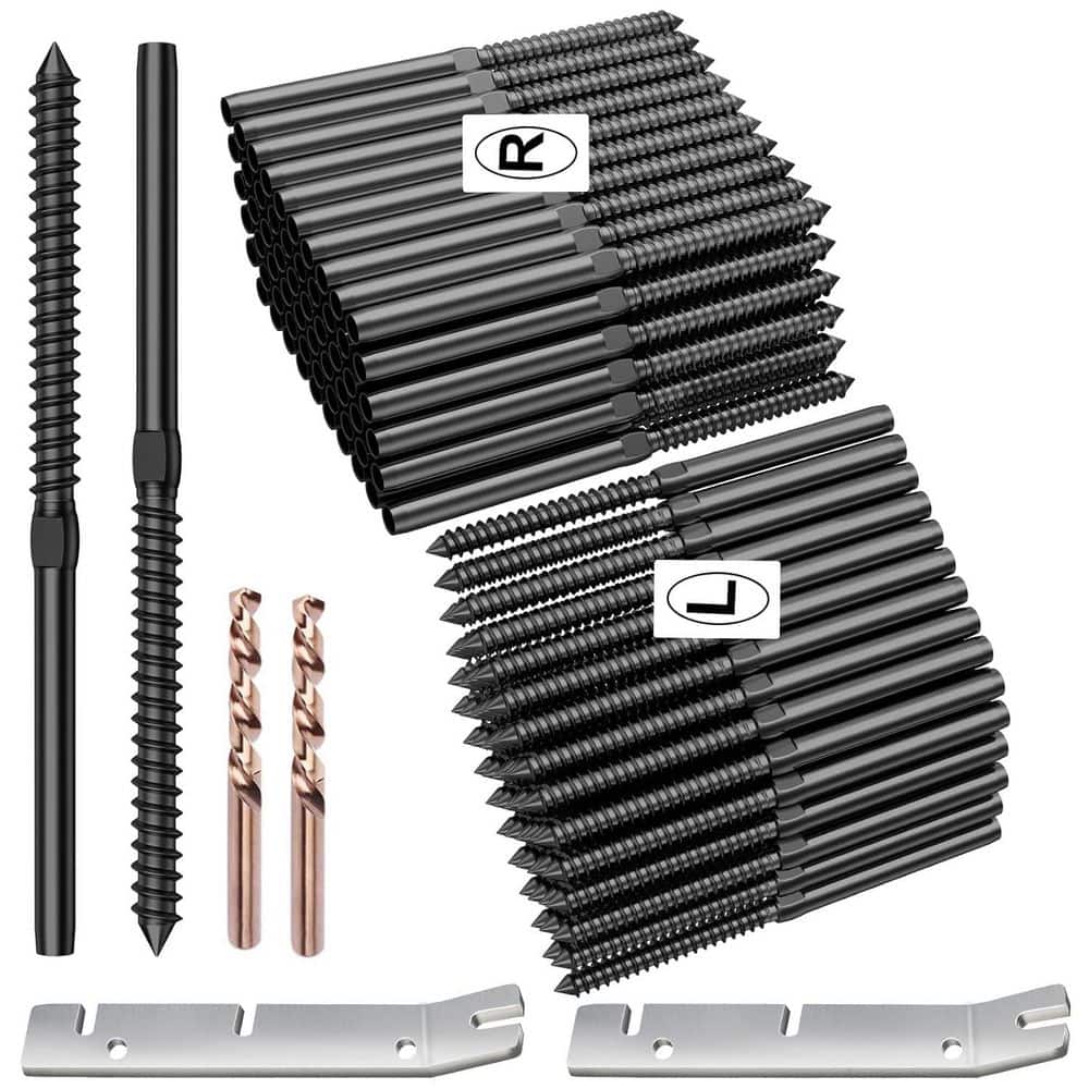 0.13 in. W x 4 in. H 100 Pack T316 Stainless Steel Black Swage Lag Screws for Wood Posts, Deck Cable Railing Kit price history on PriceWatchPro