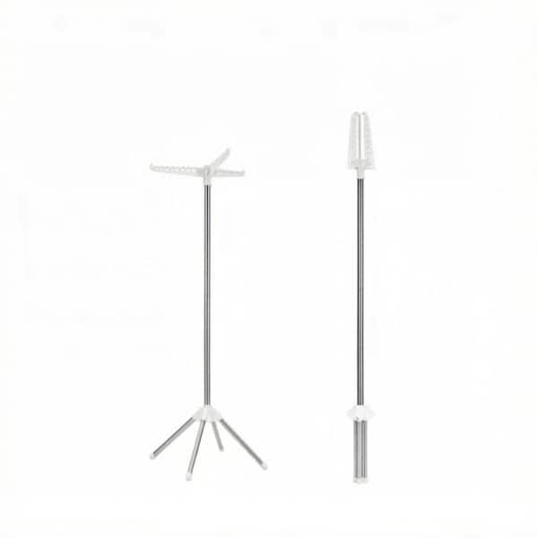 White 59H x 25.6W x 25.6D in. Steel Freestanding Clothes Drying Rack