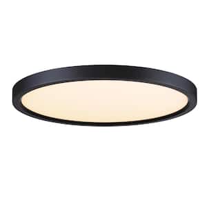 15-in. 30-Watt Black Selectable Dimmable Integrated LED Indoor Flush Mount