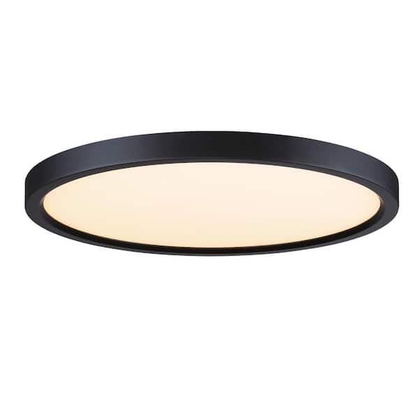 Westinghouse 15-in. 30-Watt Black Selectable Dimmable Integrated LED Indoor Flush Mount