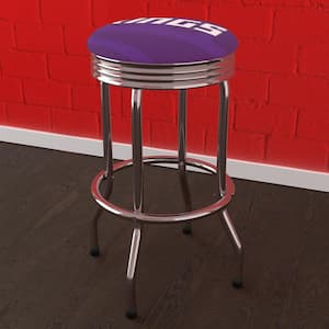 Sacramento Kings Fade 29 in. Purple Backless Metal Bar Stool with Vinyl Seat