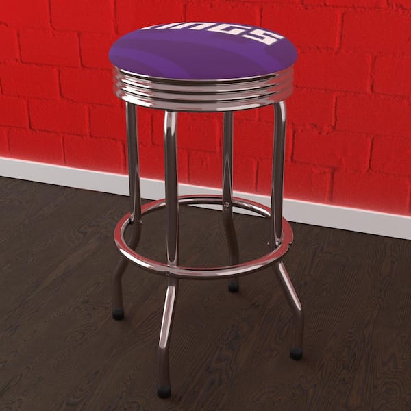 Sacramento Kings Fade 29 in. Purple Backless Metal Bar Stool with Vinyl