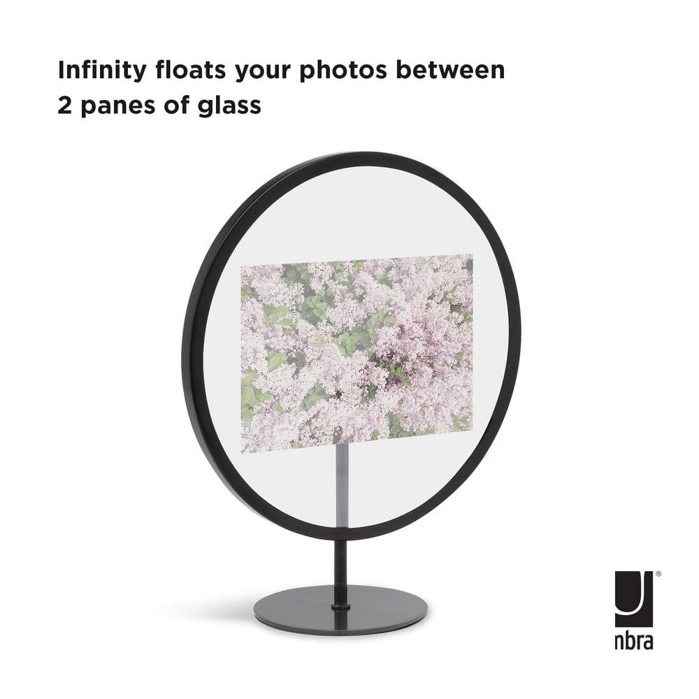 Black Iron 4x6 Floating Tabletop and Wall Picture Frame