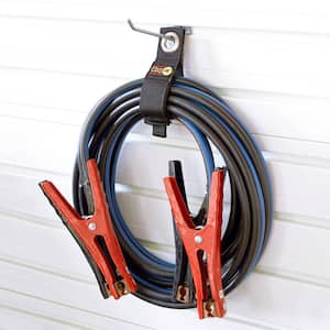 Heavy-Duty Storage Strap Hook and Loop Strap with Grommet 7 in./10 in./13 in./17 in. (Assorted 4-Pack ) in Black