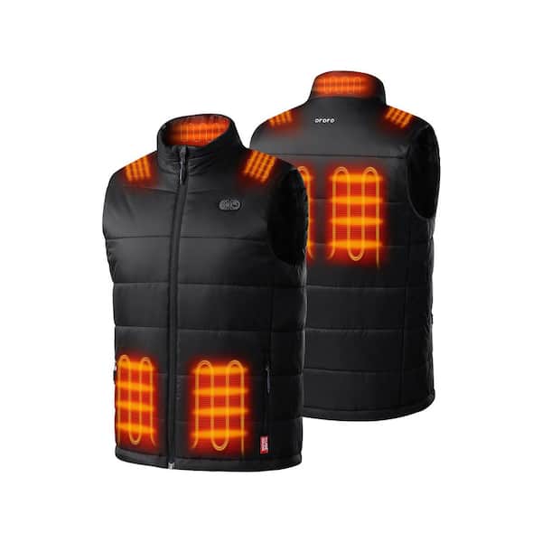 Men's Small Black 7.38-Volt Lithium-Ion Classic Pro 7-Zone Heated Vest with (1) 5 Ah Battery