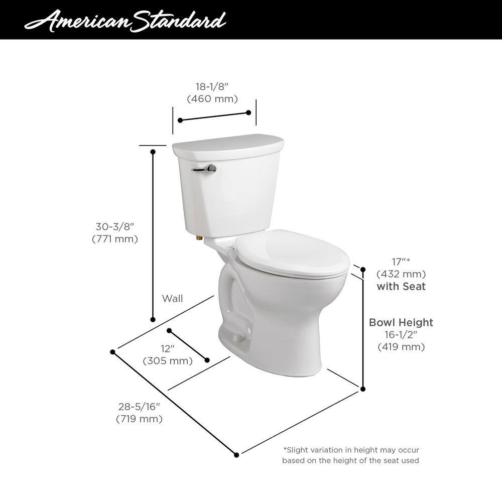 Cadet Pro White Elongated Floor Mounted Toilet