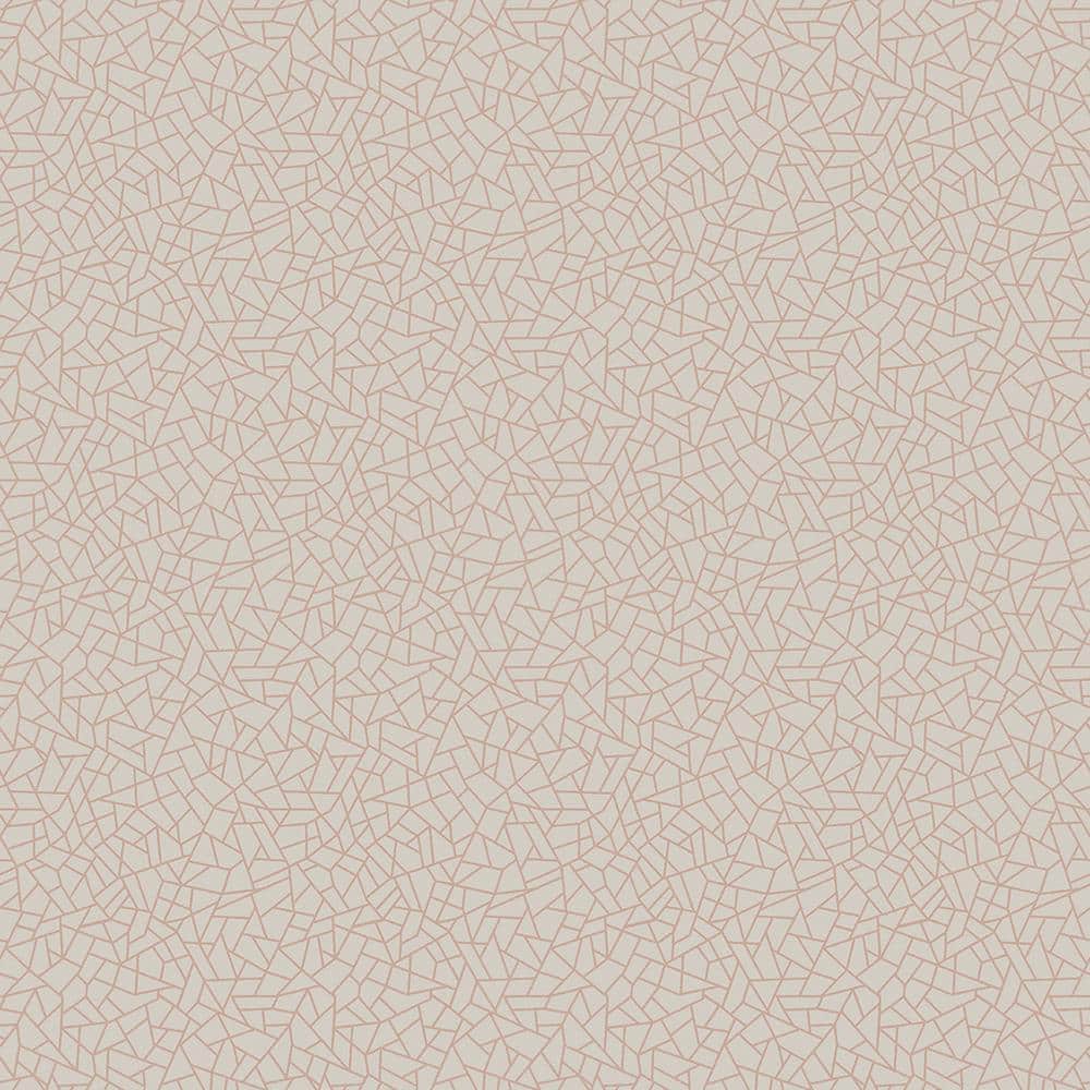Metallic FX Rose Gold and Beige Geometric Shards Non-Woven Wallpaper