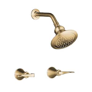 Revival 2-Handle 1-Spray Shower Faucet with Standard Showerarm and Flange in Vibrant Brushed Bronze (Valve Not Included)