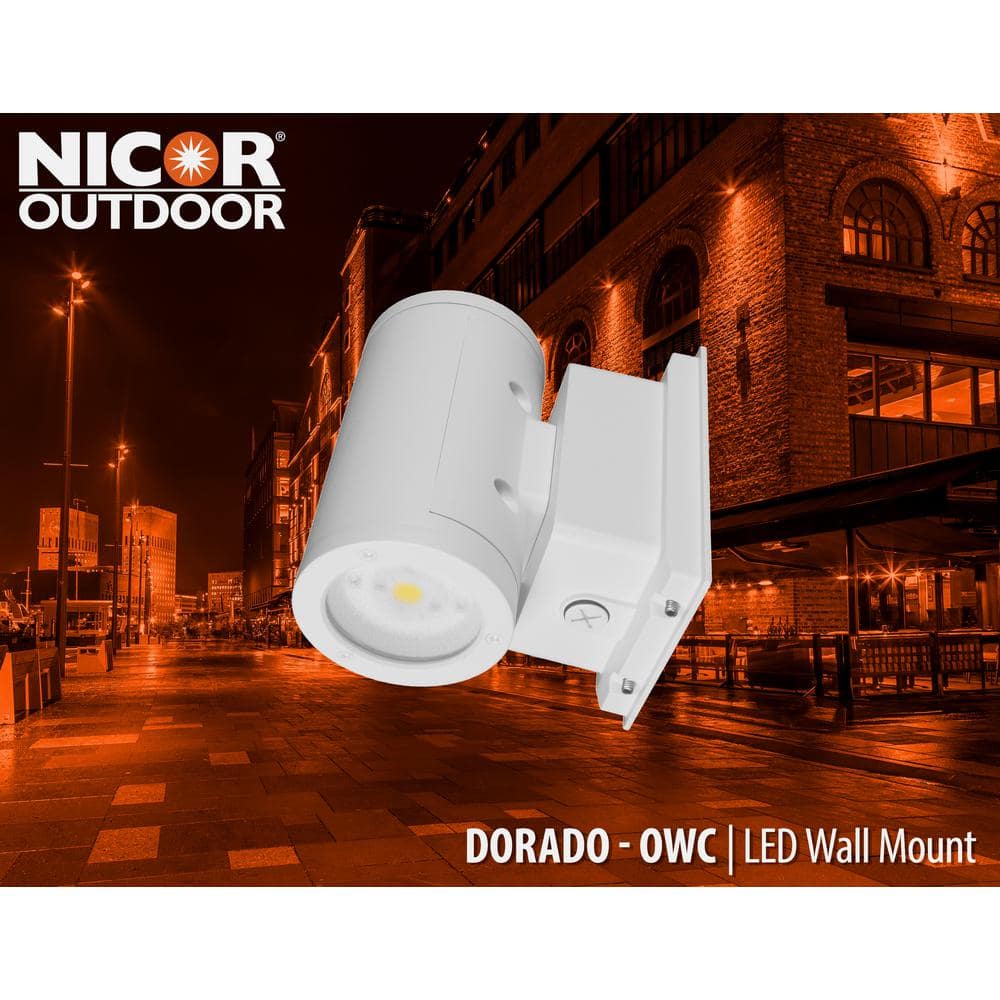 White Matte Cylinder LED Outdoor Wall Light