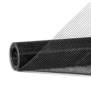 1/4 in. x 2 ft. x 50 ft. 23-Gauge Black Vinyl Coated Hardware Cloth, Multiple Use Welded Wire Fencing Roll