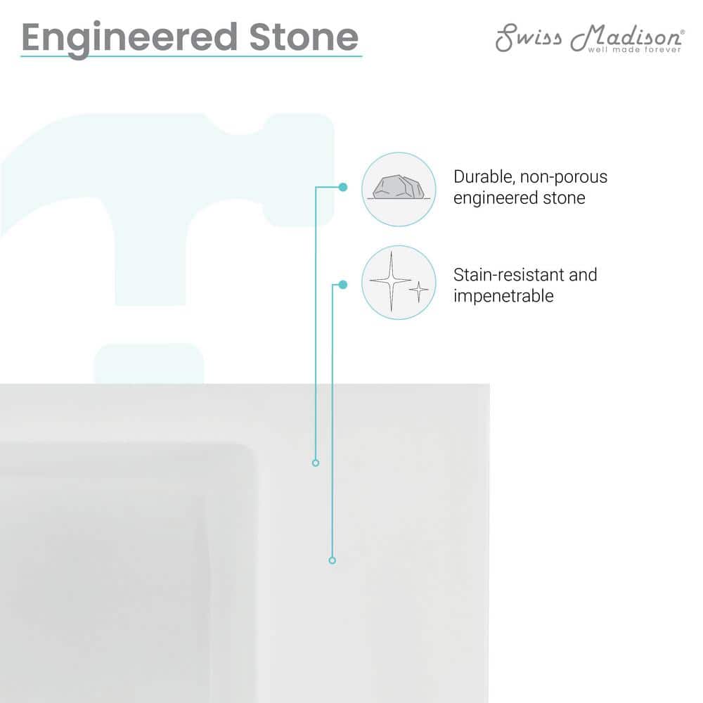 Delice 24" Matte White Ceramic Wall-Mount Bathroom Sink