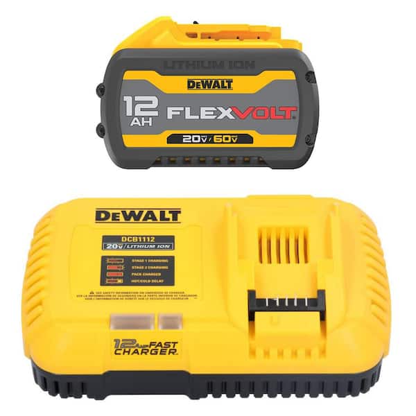 20V/60V MAX FLEXVOLT Lithium-Ion 12.0Ah Battery and 20V/60V MAX FLEXVOLT 12 Amp Fan Cooled Fast Charger
