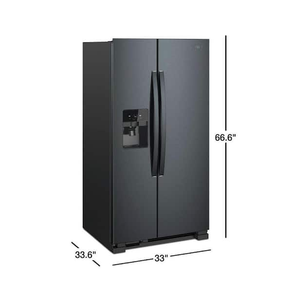 whirlpool crystal black refrigerator